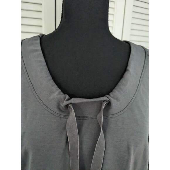 Lole Women's sz M Mixed Media Cotton Modal Grey Sweatshirt Pullover Burnout - Picture 4 of 15